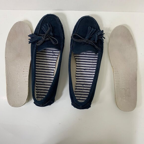 Patricia Green Blue Suede Tasseled Driving Moccasins Size 8 - Picture 10 of 10